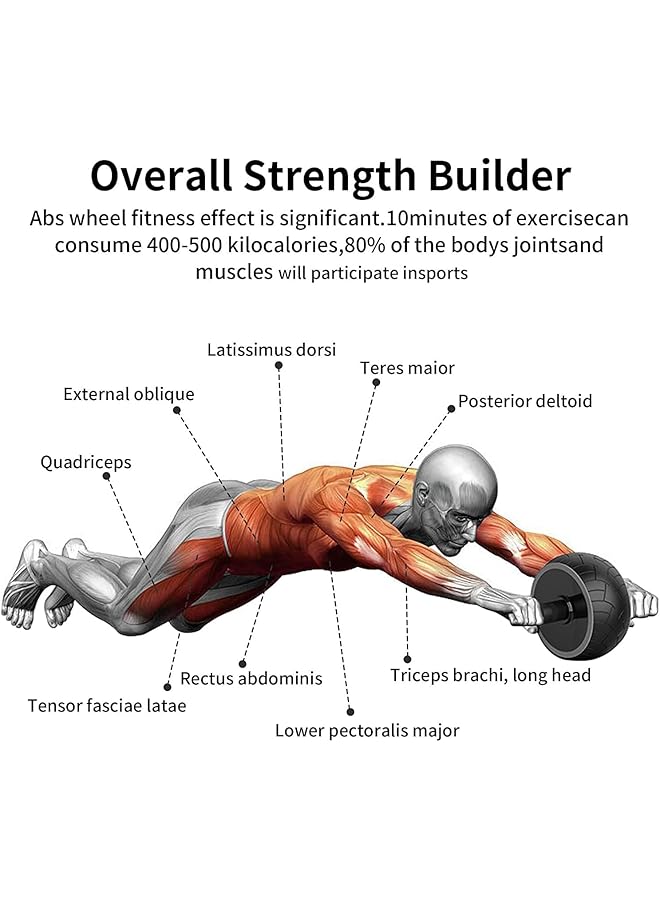 X spring Ab Roller Wheel Ab Roller for Abs Workout Ultra wide Ab Wheel with Knee Pad Suitable for All Fitness Levels - Image 3