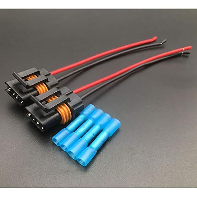 LIZAPUS Allmost 2Pcs Fan Cooling Connector Pigtail Wiring Harness Compatible With Ford Chevrolet Corvette Camaro Tpi Lt1 Ls1 Ls6 - Image 4