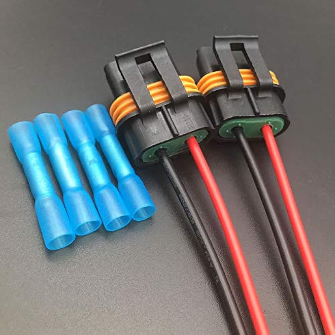 LIZAPUS Allmost 2Pcs Fan Cooling Connector Pigtail Wiring Harness Compatible With Ford Chevrolet Corvette Camaro Tpi Lt1 Ls1 Ls6 - Image 3