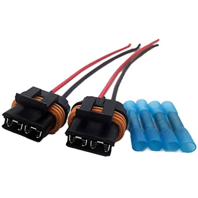 LIZAPUS Allmost 2Pcs Fan Cooling Connector Pigtail Wiring Harness Compatible With Ford Chevrolet Corvette Camaro Tpi Lt1 Ls1 Ls6 - Image 1