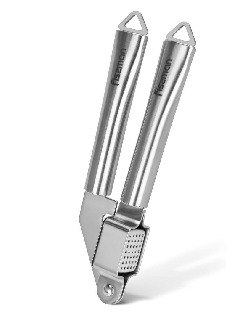 Fissman Stainless Steel Garlic Press 20cm with Removable Garlic Chamber, Heavy Duty Garlic Mincer with Hanging Loop  - Image 1