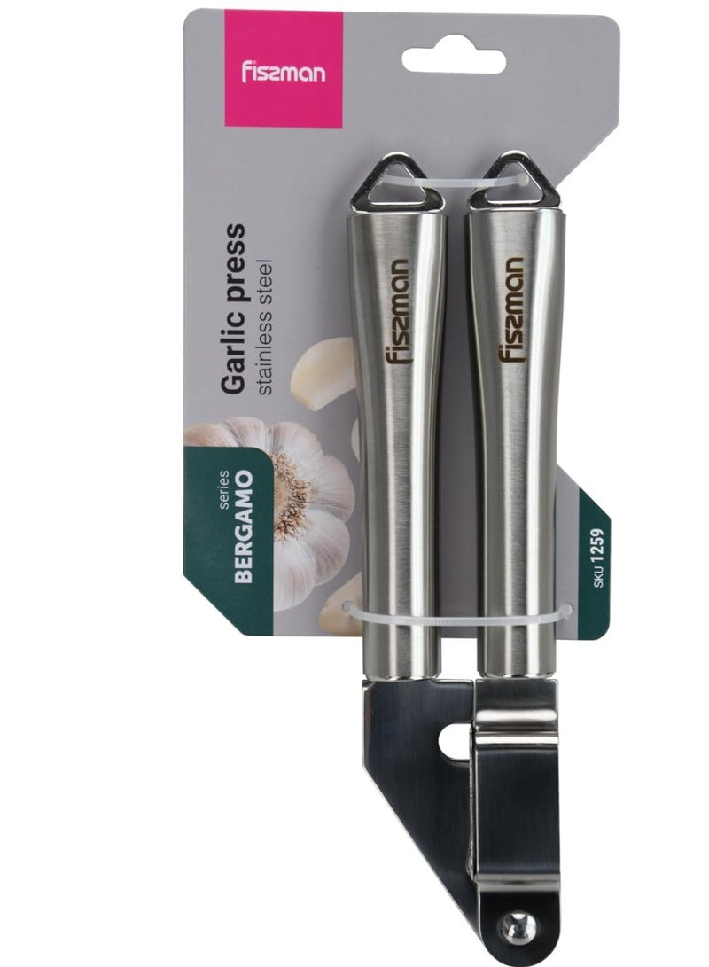 Fissman Stainless Steel Garlic Press 20cm with Removable Garlic Chamber, Heavy Duty Garlic Mincer with Hanging Loop  - Image 5