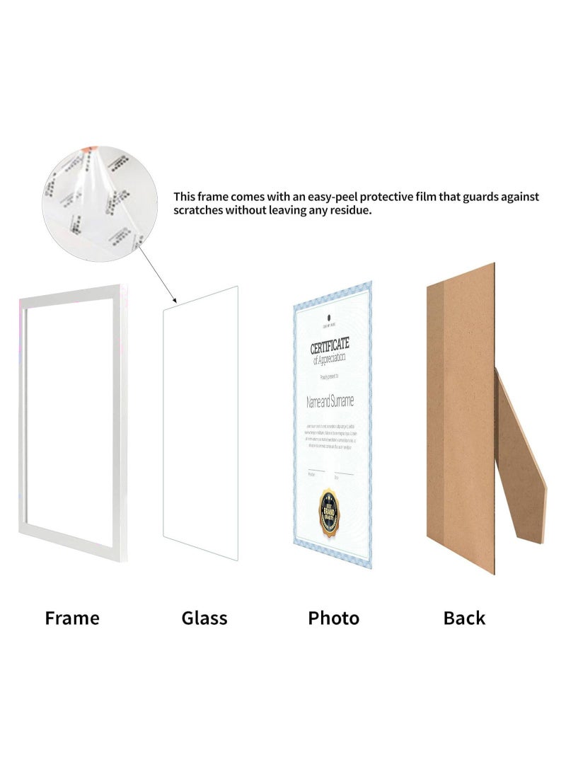 FASHION HOME 4 Packs A4 Display Picture Wall Hanging Photo Certificate Wooden Frame - Image 2