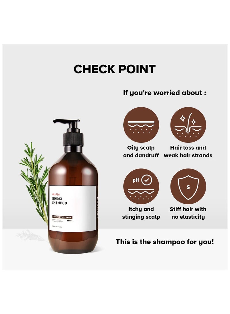 Grafen Hinoki Shampoo 500ml - Image 5