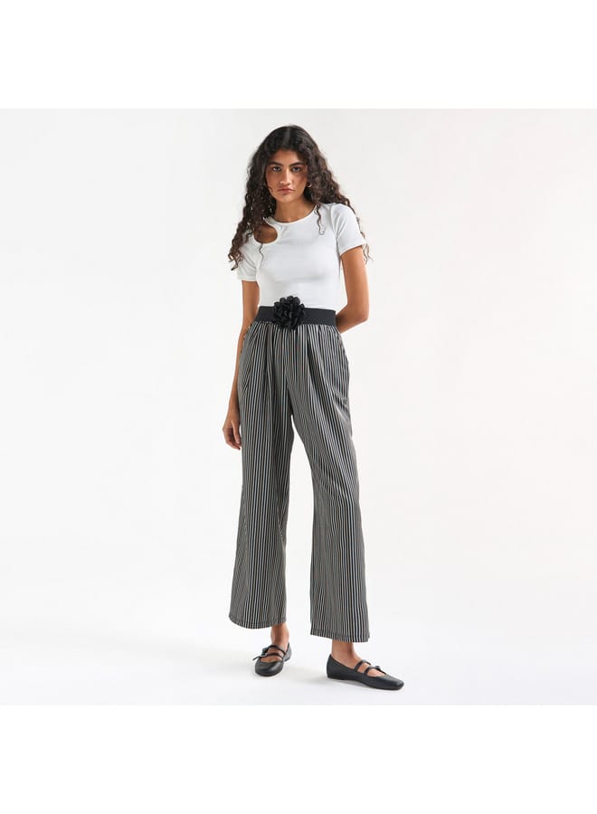 Splash FAV Ribbed Crew Neck Top with Cutout Detail and Short Sleeves  - Image 2