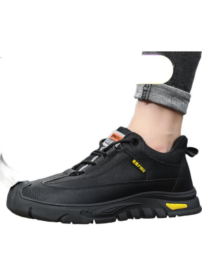 Jingtu أحذية السلامة للرجال من جينغتو، معزولة 10Kv، مضادة للكسر، مقاومة للثقب، مقاومة للماء، أحذية عمل كهربائي، 0253Kv-J، مقاس 43 - Image 1