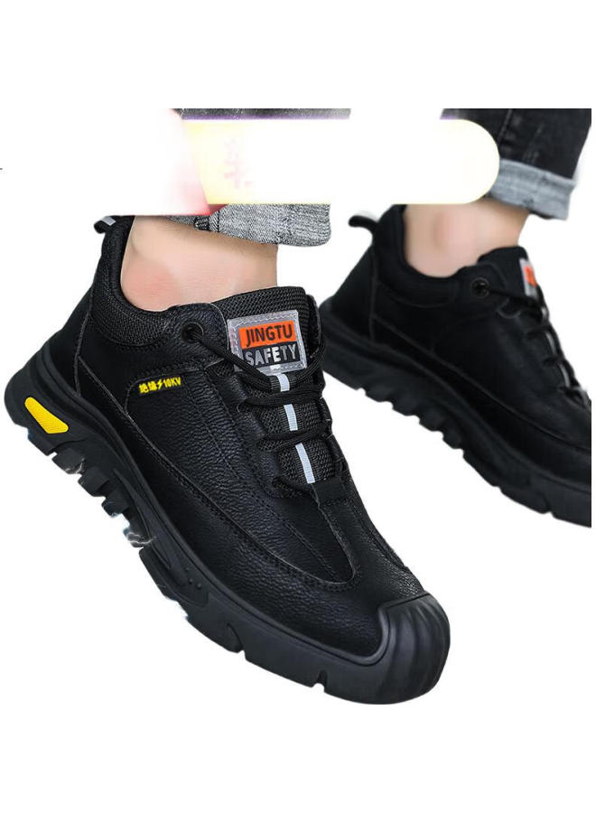 Jingtu أحذية السلامة للرجال من جينغتو، معزولة 10Kv، مضادة للكسر، مقاومة للثقب، مقاومة للماء، أحذية عمل كهربائي، 0253Kv-J، مقاس 43 - Image 3
