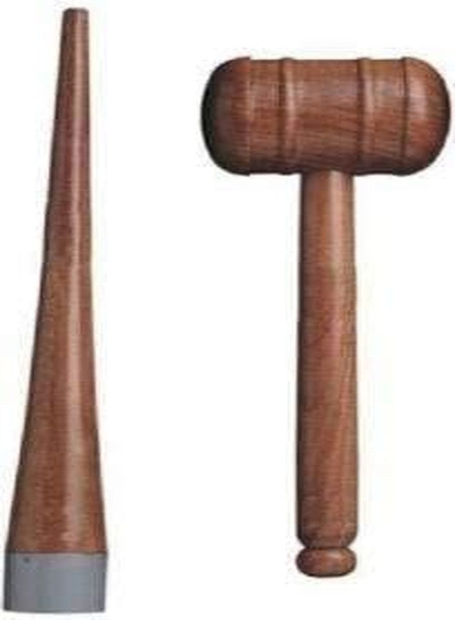 Kiraro Set of 6 Colorful Grips | Cricket Bat Knocking Hammer with Handle Cone Wooden Bat Mallet (Pack of 8) - Image 2