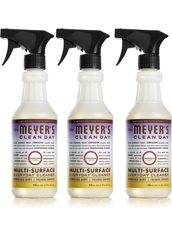 Mrs. Meyer's Clean Day MRS. MEYER'S CLEAN DAY All-Purpose Cleaner Spray, Compassion Flower, 16 fl. oz (Pack of 3)  - Image 1