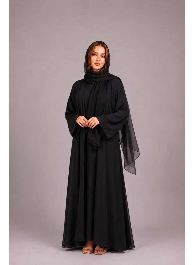 Ophelia Raina Raina Abaya – Luxury Flowing  Abaya with Soft matching Hijab for Women | Best Price UAE