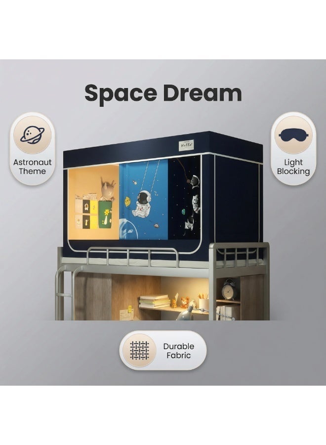 واي آند دي عتيم على المرسى العلوي Bunk Bed Curtains للنوم غرفة نوم مضاد للضوء زخرفة زميلة الغرفة الخصوصية غطاء المظلة الصورة الخلفية ديكور Backdrop تعتيم الستار 6 لوحات مع أعلى - Image 2