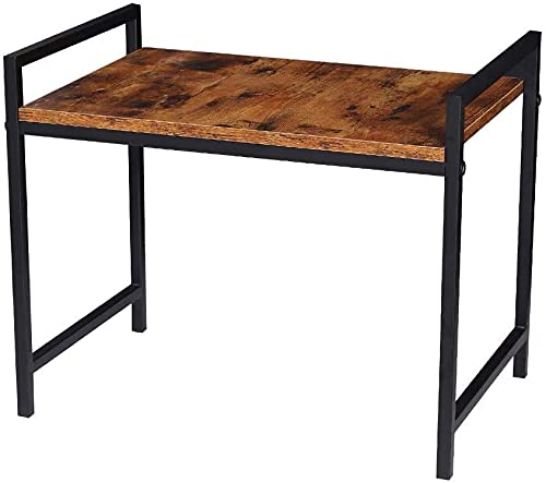 INDIAN DECOR INDIAN DECOR 55510 Space Saving Bakers Rack for Microwave Oven Cooking Utensils Industrial Rustic Brown10lbs Load Bearing 21x132x173 for Oven ToasterSquare Tube Kitchen Storage Racks  - Image 3
