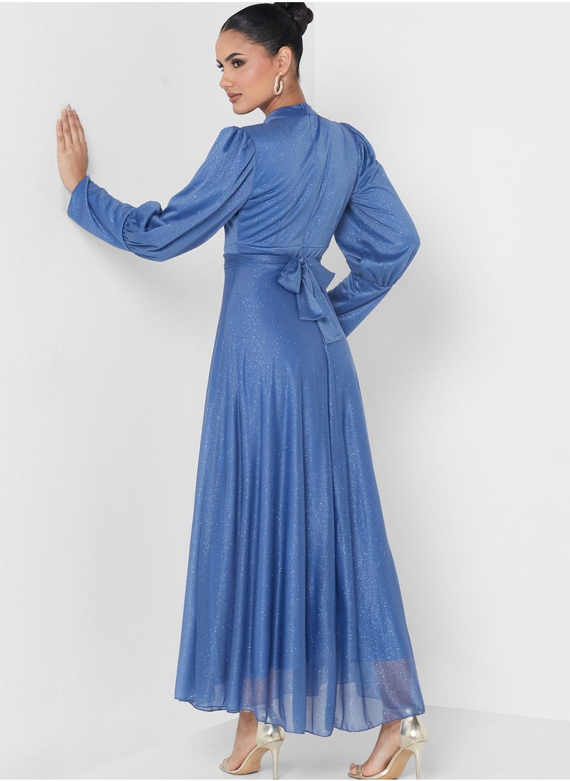 Khizana - Shimmer Belted Dress - Image 1