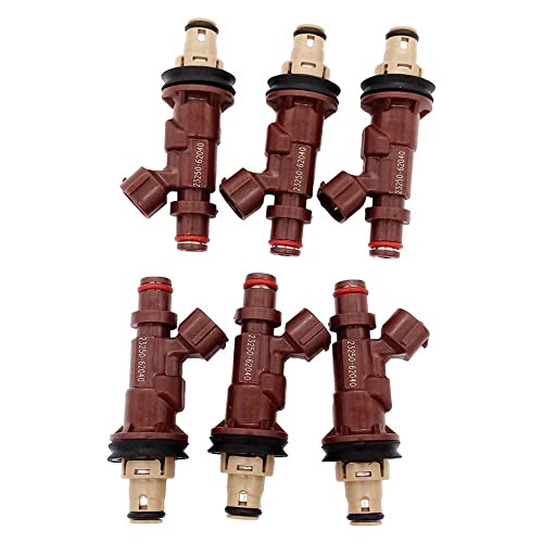 GERMBAN 23250-62040 6pcs Set Fuel Injectors Replacement for 1998-2002 4Runner 1998-2004 Tacoma 2000-2004 Tundra 3.4L-V6 FJ585 217-2933 - Image 2