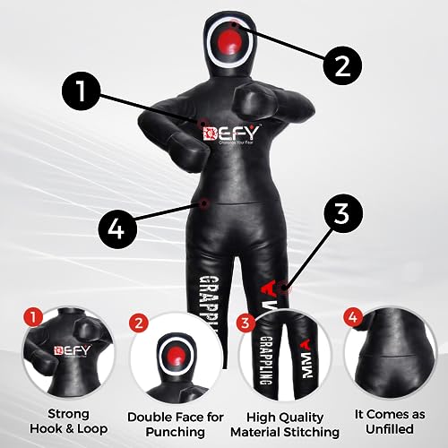 DEFY Challenge Your Fear DEFY Vinyl Jiu Jitsu MMA Grappling Dummy Judo Martial Arts Punching Bag Karate (6 Feet) - Image 2