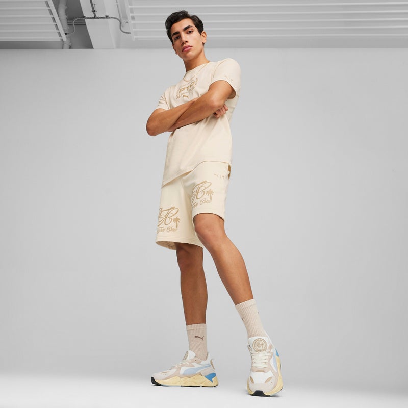 PUMA Palm Tree Mens White Crew Shorts - Image 3