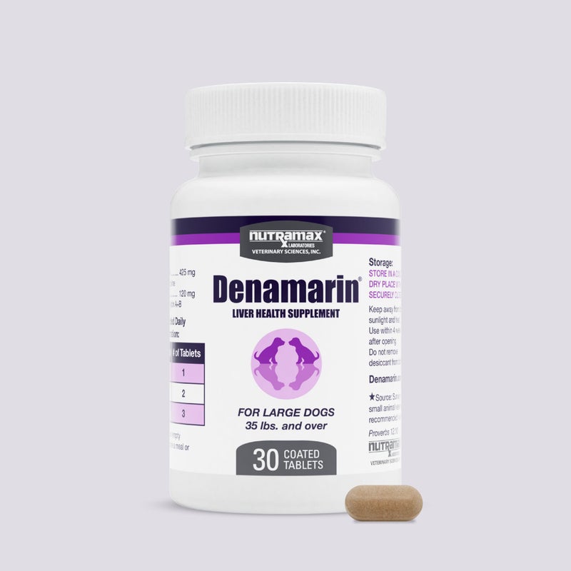 Nutramax Laboratories Denamarin Liver Health Supplement for Large Dogs - With S-Adenosylmethionine (SAMe) and Silybin, 30 Tablets(Pack of 1) - Image 1