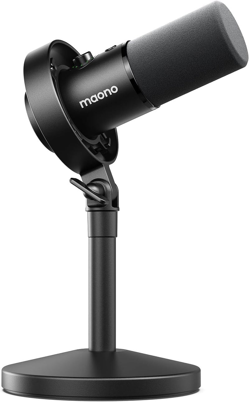 MAONO Dynamic Microphone for Podcast: PC Computer Gaming Mic USB-C & XLR with 192kHz/24bit for Podcasting Studio Recording Streaming Content Creation PD300XT Black - Image 1