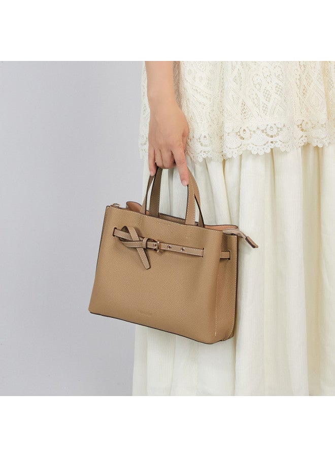 YEARCON Top Grain Leather】2025 Commuter Leather Handbag For Women, Tote Bag Gift For Mom - Image 2