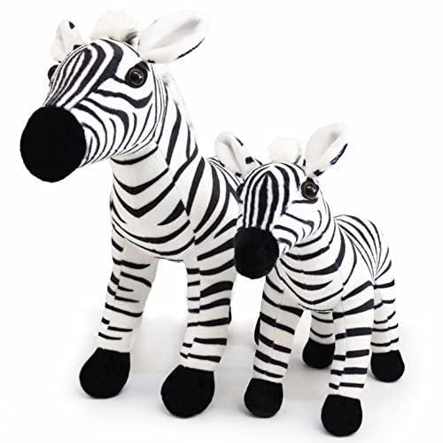 Ice King Bear Mom and Baby Stuffed Animals Set Zoo Wild Animals Zebra - Image 1