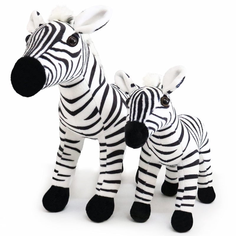 Ice King Bear Mom and Baby Stuffed Animals Set Zoo Wild Animals Zebra - Image 3