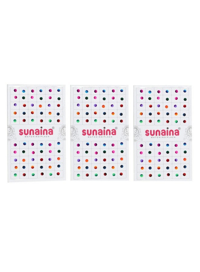 ساناينا بيندي دائرية متعددة الألوان متطابقة ذات لونين للنساء والفتيات (مقاس 6 (4 مم)) - Image 2