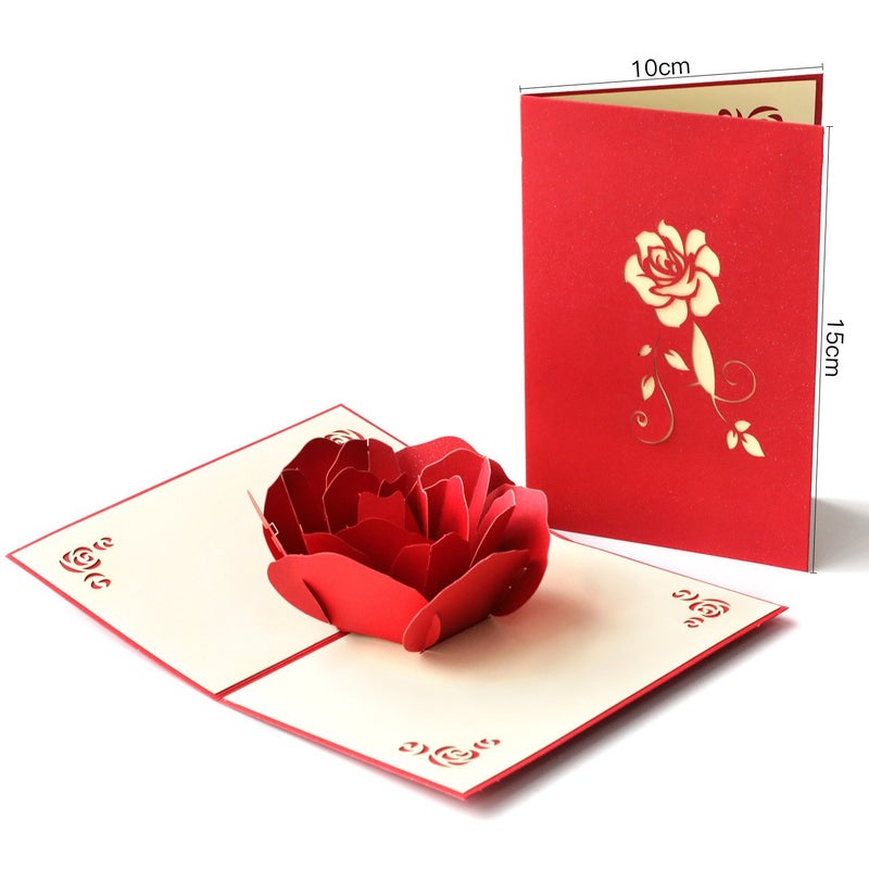 Valentine'S Day 3D Greeting Card Heart Cherry Blossom Tree Paper Carving Mother'S Day Blessing Message Thank You Card - Image 1