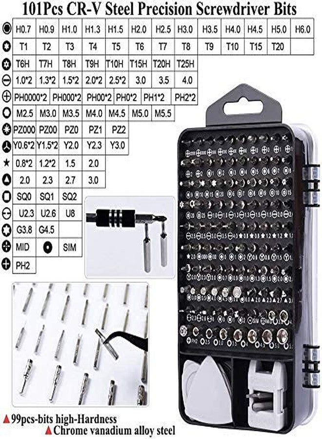 SHONIL 115 in 1 Professional Precision Screwdriver Set, Magnetic Mini Computer Repair Tool Kit for Electronics, PC, Laptop, Mobile, Tablet, Smartphone, Watch, Eyeglasses, Jewelry-Case Included - Image 4