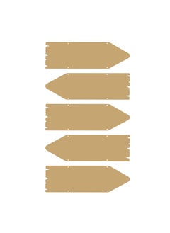 LET'S DIY LETS DIY MDF Rectangular Arrow Shape Boards Set of 5 Blank DIY Craft Plaques for Wall Hanging and Home Dcor Craft Boards 