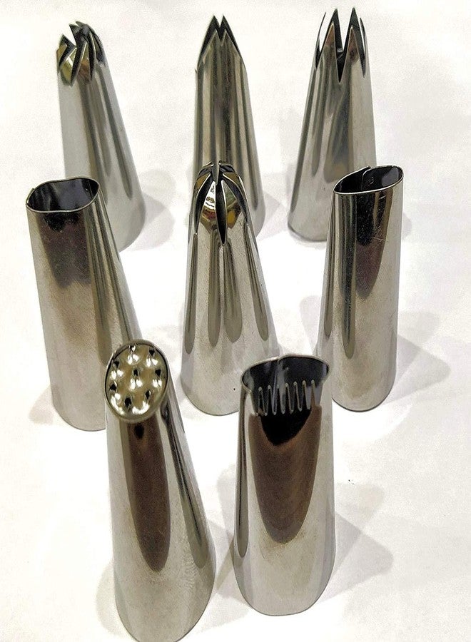 Baking Set Stainless Steel Nozzle Tools Set for Cake Decoration and Icing (8 Pcs) - Image 3