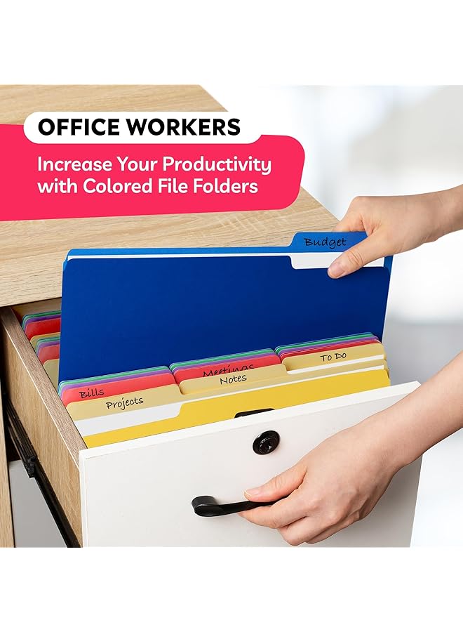إيروريكس مجلدات ملفات ملونة مجلدات بلاستيكية بحجم خطابات مجلدات مدرسية جمالية للأعمال التجارية مجلدات مانيلا للمستندات ورقية عبوة من 30 مجلدًا مقاس 8.5 × 11 بوصة و1 و3 قطع و5 ألوان - Image 4