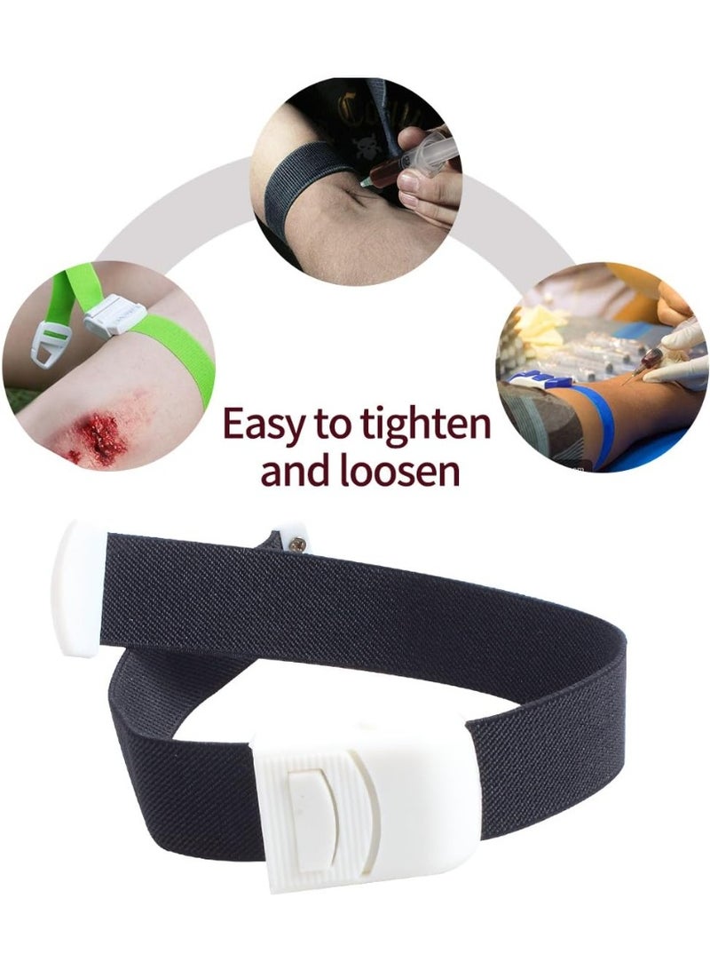 Soofam 6 Pcs Adjustable Clasp Tourniquet Bandage, Medical Emergency First Aid Quick Release Elastic Strap Buckle Band, Emergency Tourniquet Buckle (Multicolour) - Image 3