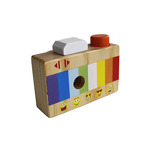 GoodPlay Cartoon Mini Wooden Camera Toy with Multi-Prism Kaleidoscope Pictures Lens Portable Camera for Children Toddlers (Carrying in The Hand) - Image 4