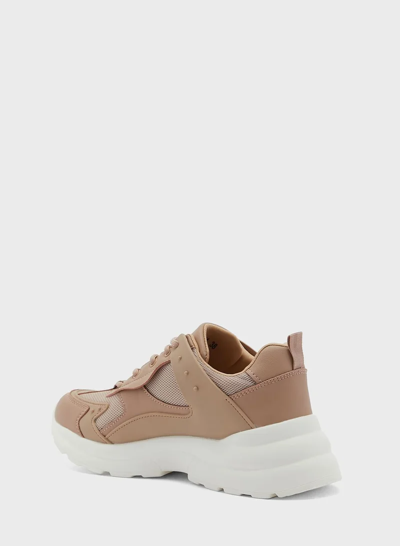 Ginger Tonal Chunky Pearl Detail Sneaker