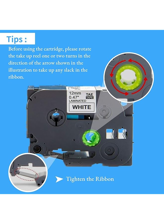 erorex Tze 231 Label Tape Compatible For Brother P Touch Tze 231 Black On White Tape 12Mm 0.47 Inch Tz 231 Replacement For P Touch Ptd210 Pth100 Pth110 Ptd400 Label Maker 8 Pack 8Cai - Image 4