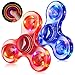WELLVO LED Fidget Spinner for Kids Adults 2Pcs Light up Sensory Fidget Toys for Kids 48 812 Anxiety Stress Relief Classroom Prizes Glow in The Dark Hand Spinner Boys Girls Birthday Gifts - Image 2