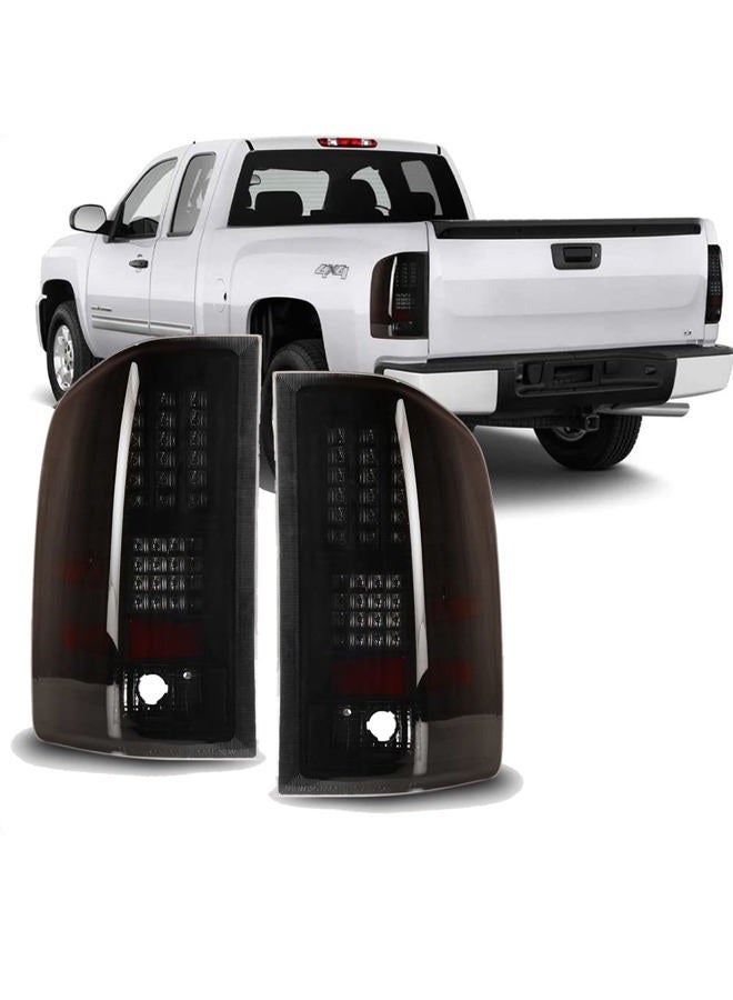 Winjet LED Taillights for [2007-2013 Chevy Silverado 1500] [2007 2008 2009 2010 2011 2012 2013 2014 Silverado 2500/3500] LED Tail lights Rear Lamps Driver and Passenger Side Clear - Image 1