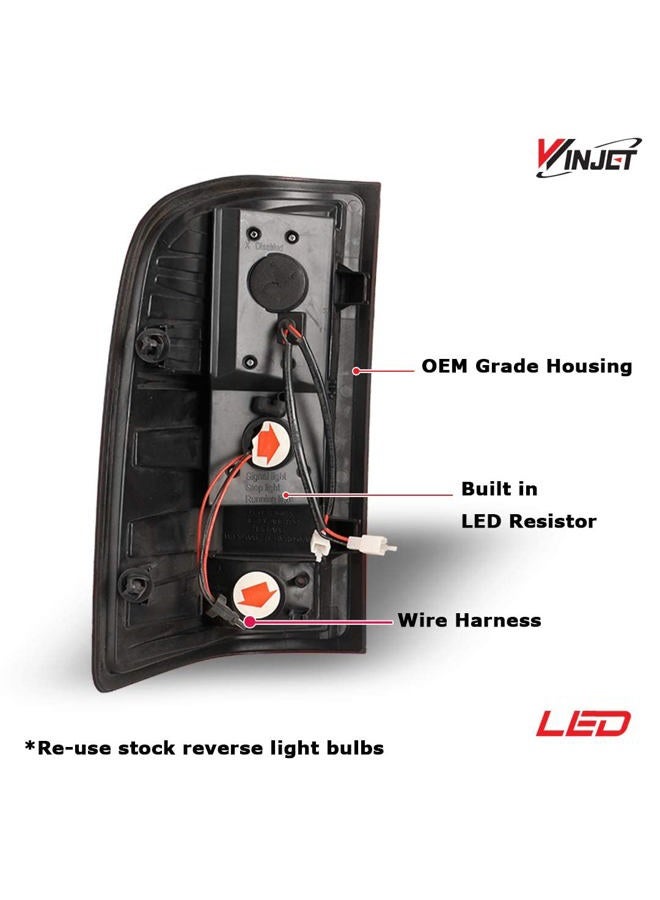 Winjet LED Taillights for [2007-2013 Chevy Silverado 1500] [2007 2008 2009 2010 2011 2012 2013 2014 Silverado 2500/3500] LED Tail lights Rear Lamps Driver and Passenger Side Clear - Image 4