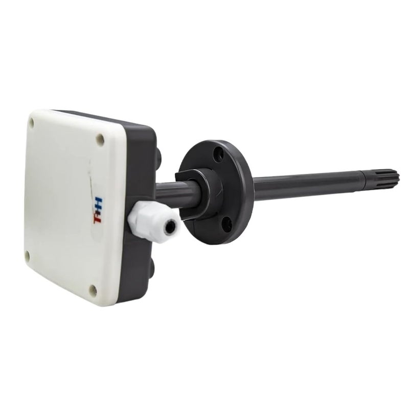 مستشعر درجة حرارة الهواء ورطوبته -40-80℃، جهد كهربائي 10-30VDC، مخصص لقياس الأنابيب، مخرج درجة الحرارة القياسية عبر منفذ RS485 بتردد 4-20mA أو 0-5V (RS485). - Image 1