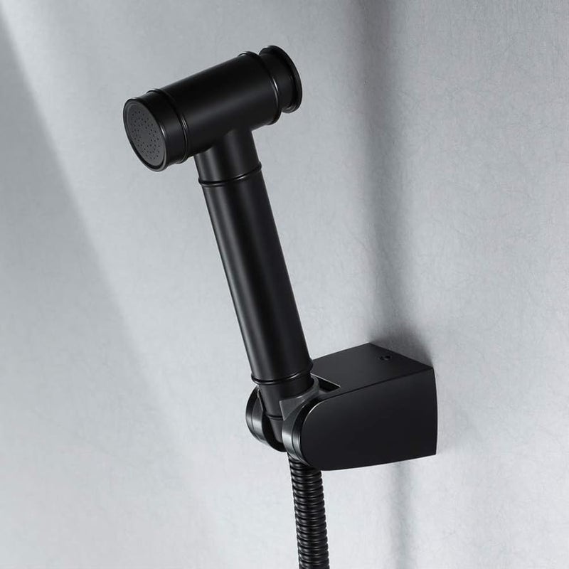 رذاذ البيديه المحمول باليد من الأبيض والأسود ABS، مجموعة دش غسيل حفاضات القماش للمرحاض المحمول - Image 3