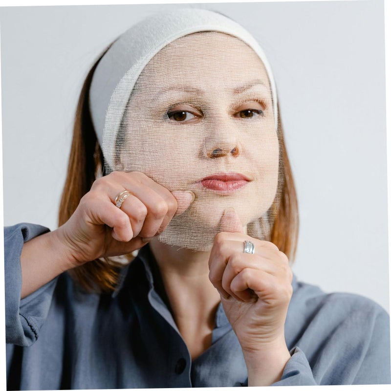 100 Pcs Round Facial Mask Sheets Breathable Spa Gauze For Moisturizing Hydrating Skincare DIY Beauty Salon - Image 5