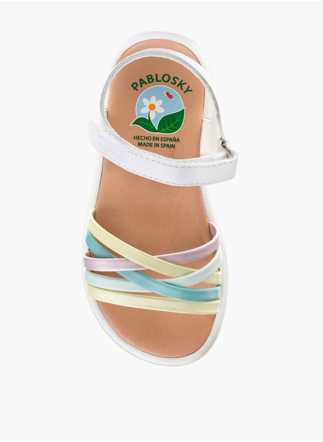 Pablosky Girls Strap Sandals With Hook And Loop Closure  - Image 4