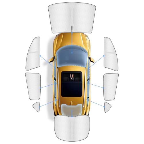8pc Full Window Sunshade Kit for 20202024 Tesla Model Y  Privacy Protection  UVResistant Fabric  AllRound Sunshade  Convenient Rest  Car Accessories for Windshield Side Rear Camping Outdoor