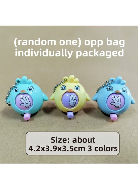 Creative Rock Scissors Paper-Scissors-Paper-Scissors-Scissors-Scissors-Scissors-Paper-Scissors-Scissors-Scissors-Eggs-Gashbuckles-Egg-Gashbuckles-Toys Cartoon Animal Keychain Children's Gift-Color:Opp Bag Bird Guessing Eggs (random One)