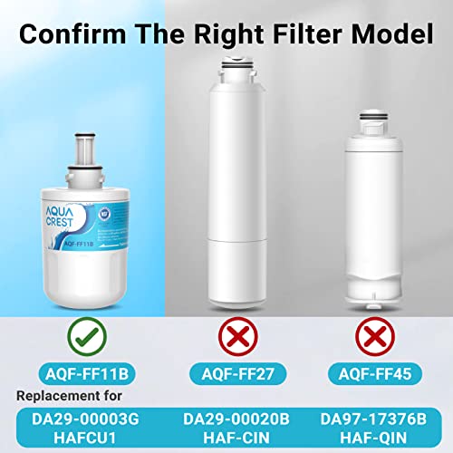 AquaCrest AQUA CREST DA29-00003G Refrigerator Water Filter, Replacement for Samsung DA29-00003G, DA29-00003B, DA29-00003A, Aqua-Pure Plus, HAFCU1, RFG237AARS, FMS-1, RS22HDHPNSR, RSG257AARS, WSS-1 (1 Pack) - Image 2