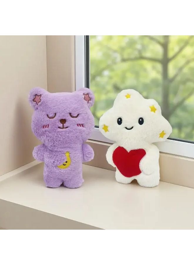 White Plush Bear Cloud Doll With Heart Soft Stuffed Animal Gift For Girls - Image 3