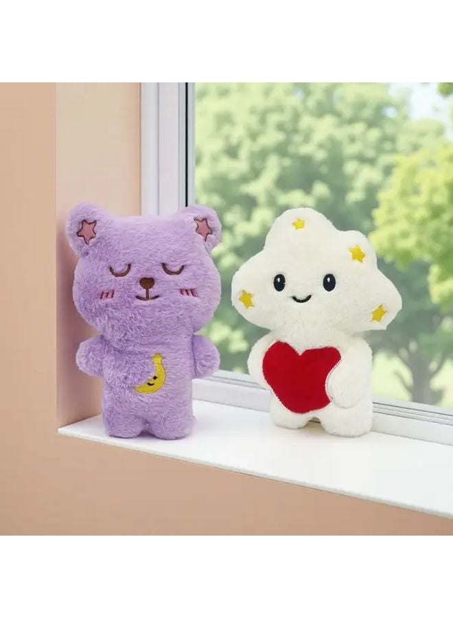 White Plush Bear Cloud Doll With Heart Soft Stuffed Animal Gift For Girls - Image 2
