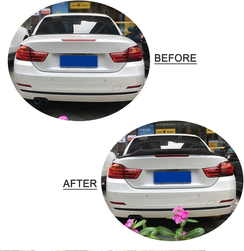QASULER Carbon Fiber Rear Spoiler for BMW 4 Series - Image 4