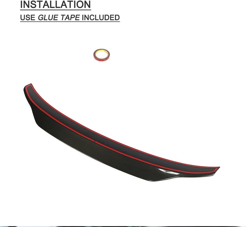 QASULER Carbon Fiber Rear Spoiler for BMW 4 Series - Image 2