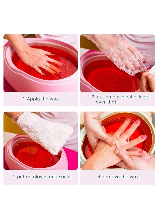 Segbeauty - Paraffin Wax Bags for Hands & Feet, 300 Counts Plastic Paraffin Wax Liners, Disposable thera-py Wax Refill Sock Glove Paraffin Bath Mitt Cover for Wax treat-ment Paraffin Wax Machine - Image 1